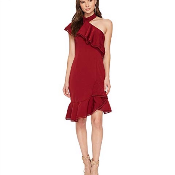 NWT Keepsake Red Ruffle Holiday Dress - Picture 3 of 5